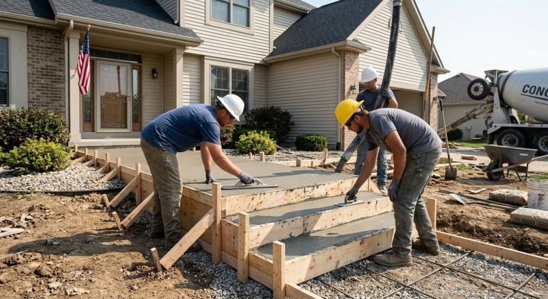 Porch Concrete Pouring in Salt Lake City, UT