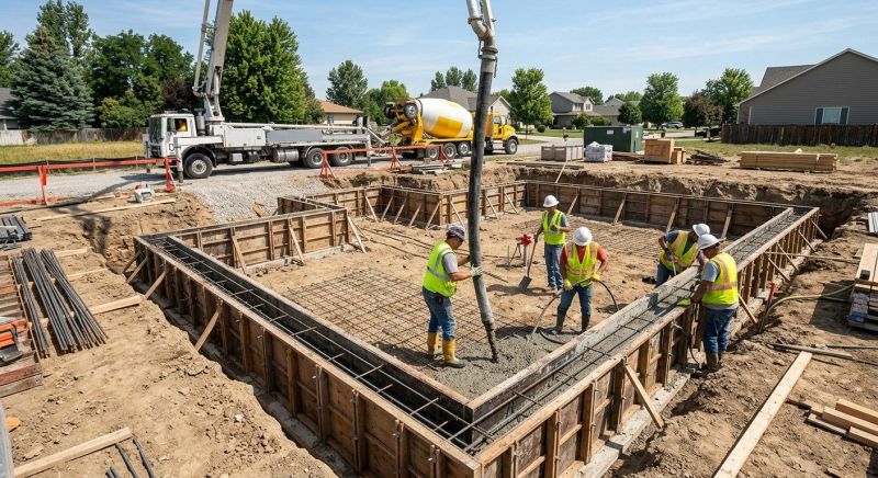 Foundation Pouring in Fredericksburg, VA