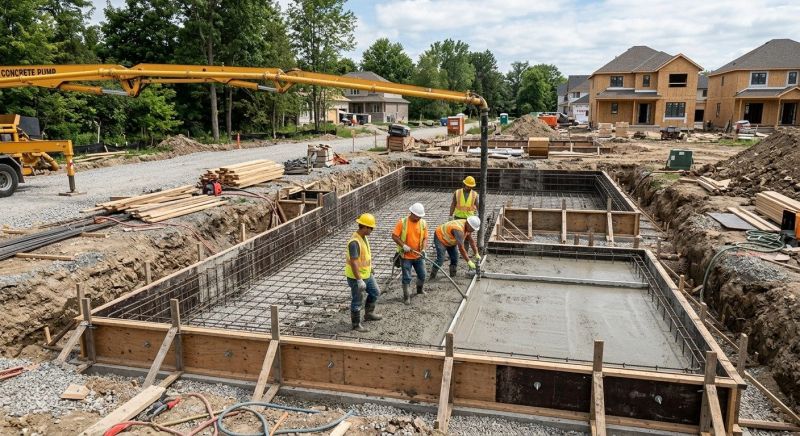 Poured Foundation Installation in Greenville, SC
